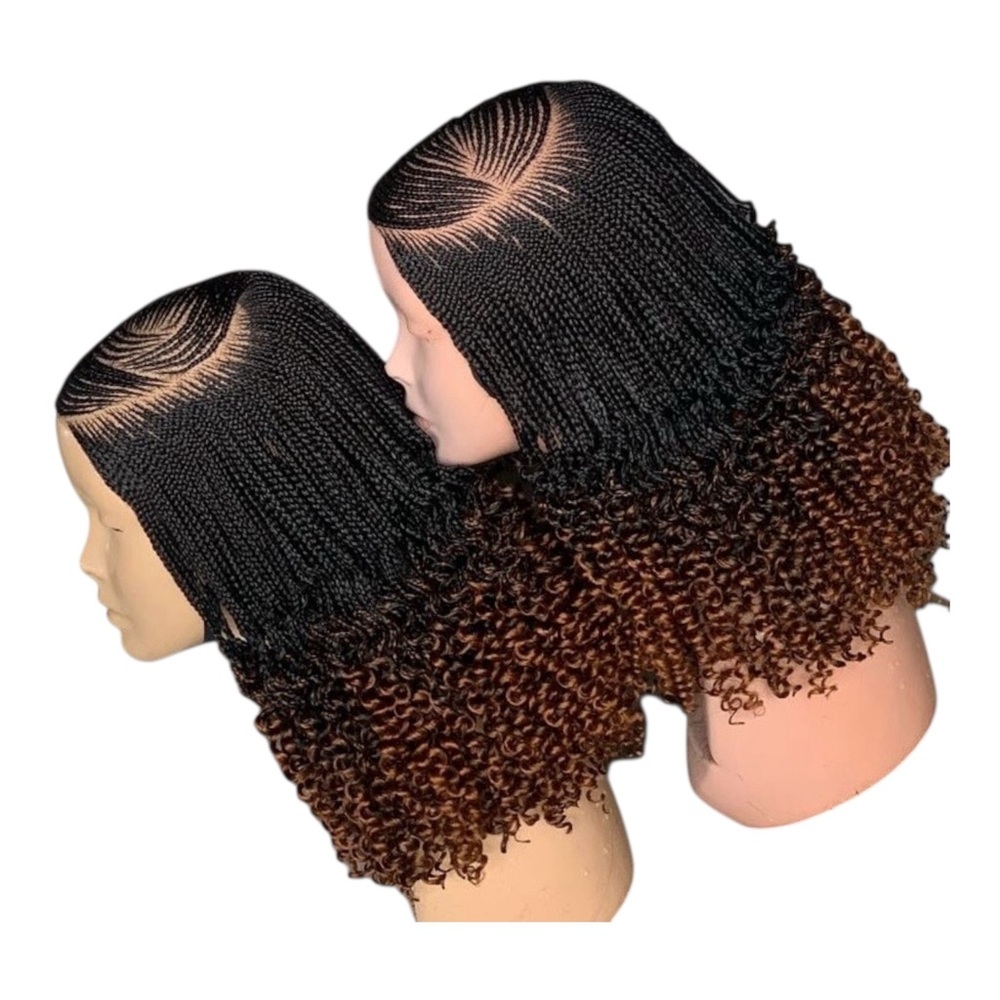 Curly Ombre Braided Wig